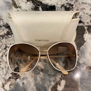 Tom Ford Solange Sunglasses; Like New Condition; Ivory/Gold